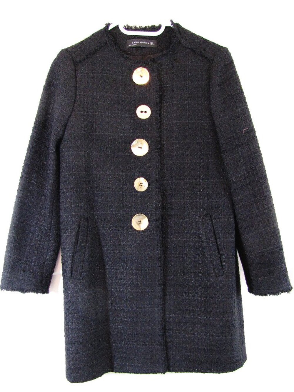 Zara Wood Blend Pea Coat M